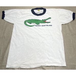 Vintage Velva Sheen Hilton Head Island Alligator Single Stitch T-Shirt Size M